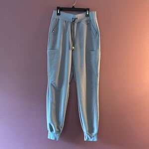 Figs Jogger Dusty Blue High Waisted Zamora Small LIKE NEW Grey